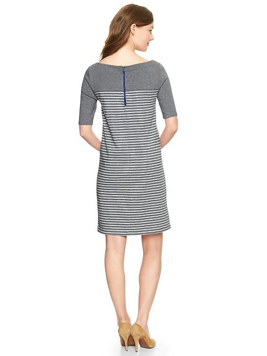 2 of 8 showing, with the color gray combo of product Boatneck mariner dress