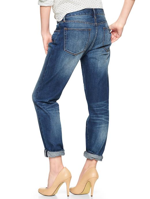 View large product image 2 of 2. 1969 sexy boyfriend worn selvedge jeans