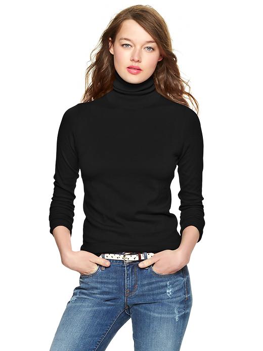 1 of 8 showing, with the color true black of product Luxlight turtleneck sweater