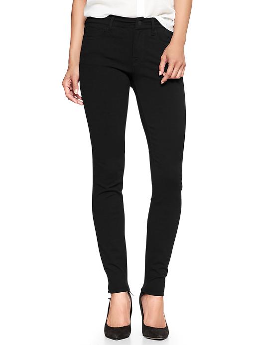1 of 8 showing, with the color true black of product 1969 ponte legging jeans