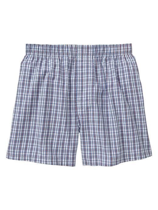 1 of 8 showing, with the color blue periwinkle of product Plaid boxers