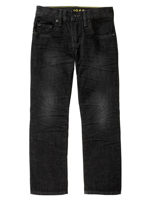 1 of 8 showing, with the color black denim of product 1969 straight jeans