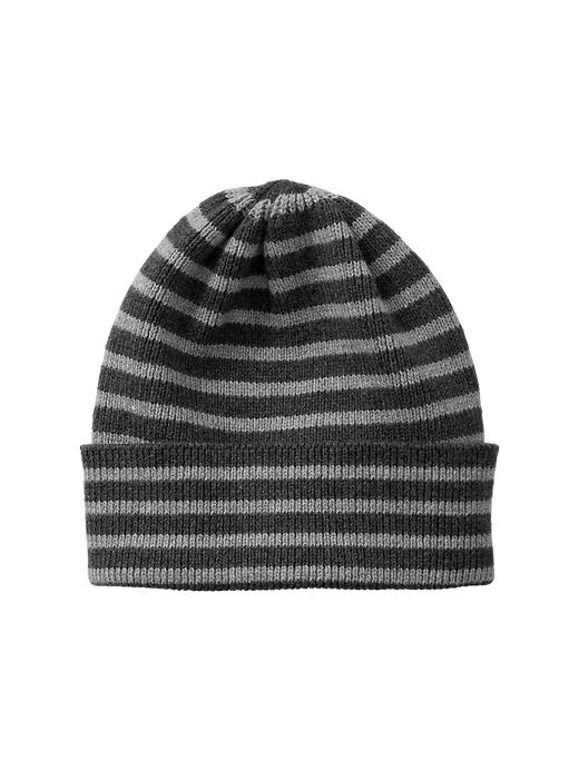 1 of 8 showing, with the color heather grey of product Ribbed beanie