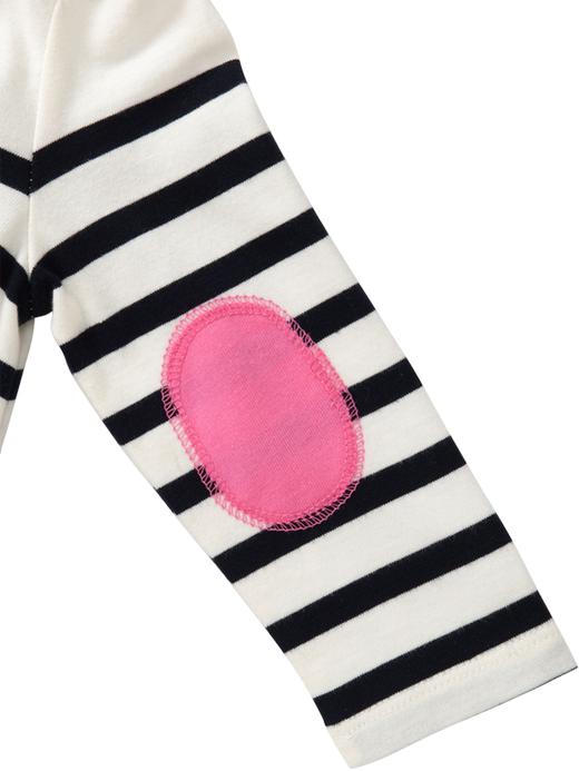 View large product image 2 of 2. Elbow-patch striped dress
