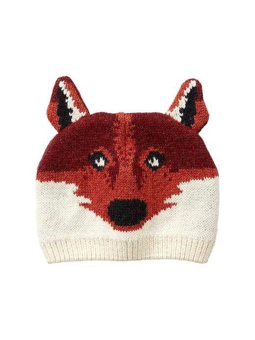 View large product image 1 of 1. Intarsia fox hat
