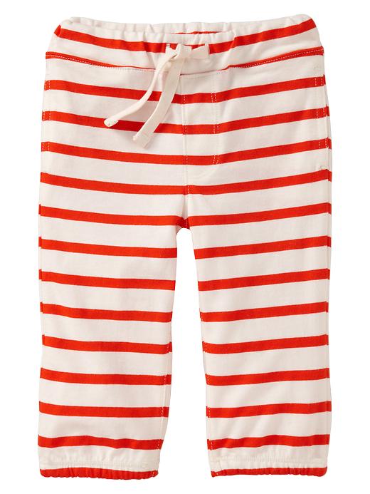 1 of 8 showing, with the color orange pop of product Striped pants