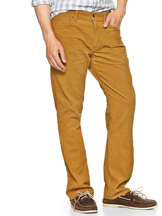1 of 8 showing, with the color autumn gold of product 1969 five-pocket cord (straight fit)