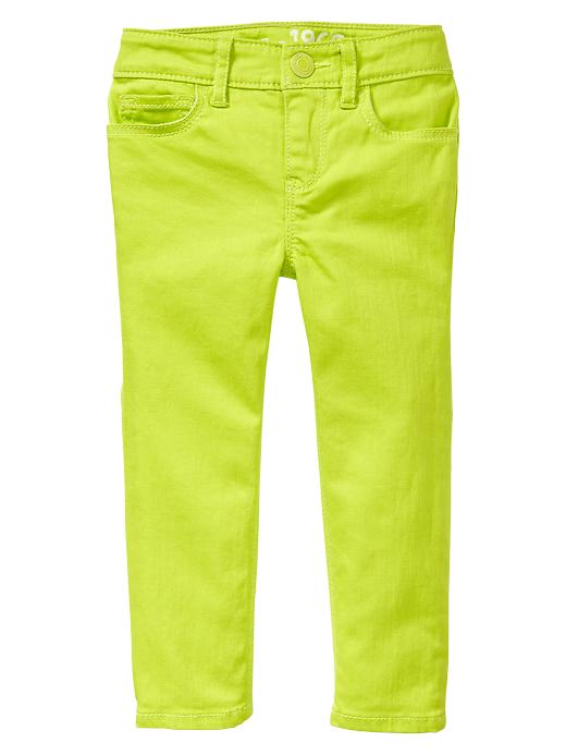 1 of 8 showing, with the color lime punch of product Colored skinny jeans