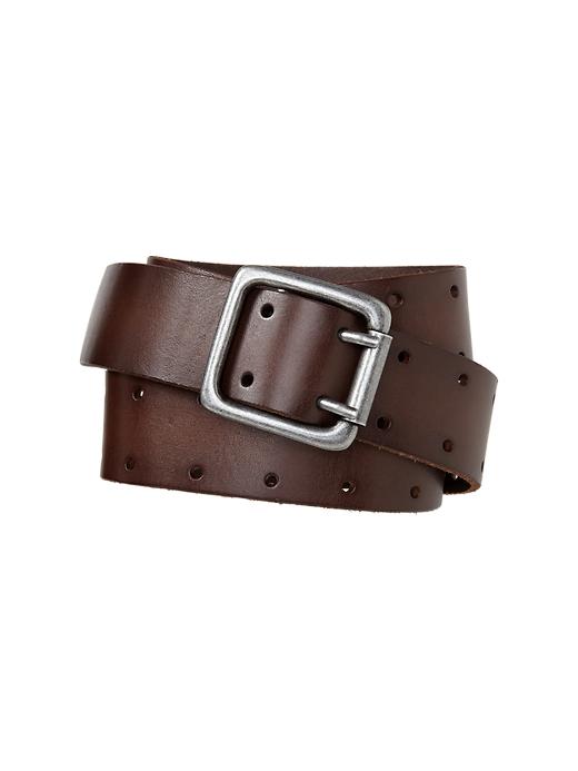 1 of 8 showing, with the color dark brown of product Double-prong belt