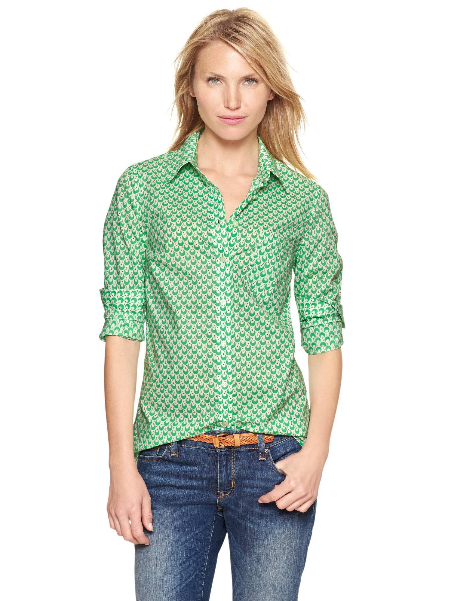 Printed boyfriend shirt Gap