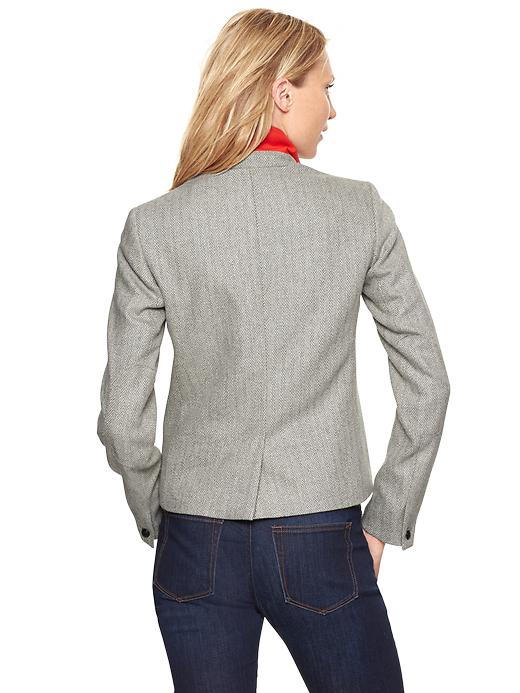 View large product image 2 of 2. Herringbone academy blazer