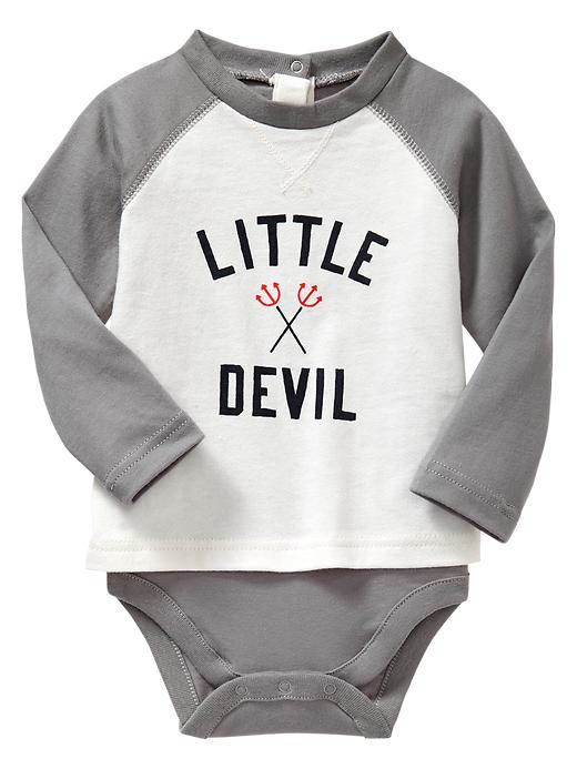1 of 8 showing, with the color light asphalt of product Halloween graphic raglan body double