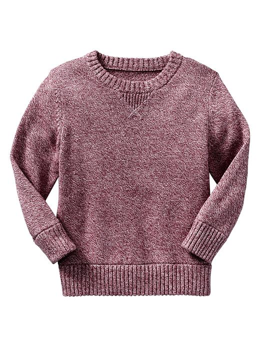 1 of 8 showing, with the color bell burgundy of product Marled sweater