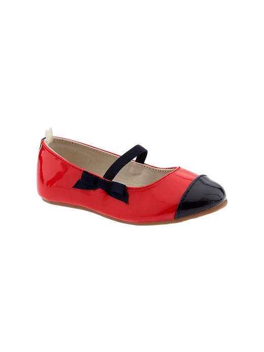 1 of 8 showing, with the color red wagon of product Cap-toe Mary Jane flats