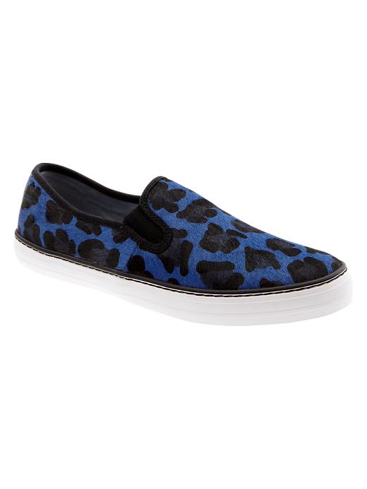 View large product image 1 of 1. Animal print slip-on sneakers