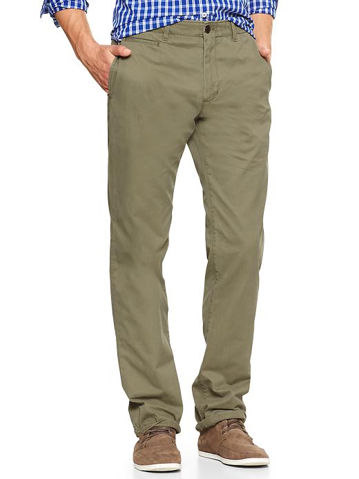 1 of 8 showing, with the color spanish olive of product Lived-in straight khaki