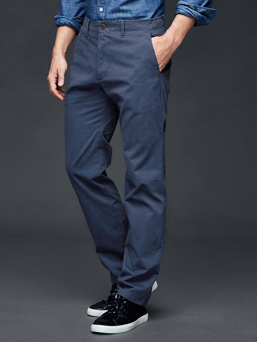 View large product image 1 of 1. Lived-in straight khaki