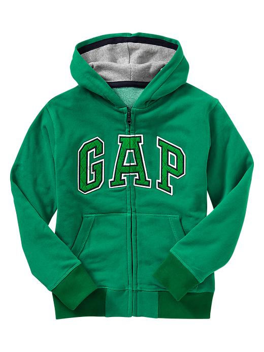 1 of 8 showing, with the color president green of product Quilted arch logo hoodie