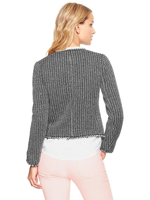 2 of 8 showing, with the color black tweed of product Raw-edge tweed jacket