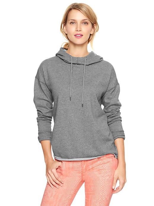 1 of 8 showing, with the color gray of product Funnel-neck hoodie