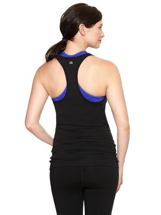 2 of 8 showing, with the color true black of product GapFit racerback tank