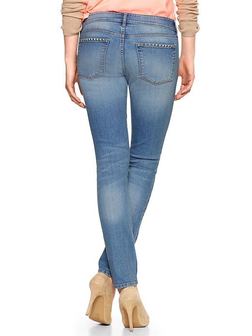 2 of 8 showing, with the color pacific of product 1969 studded always skinny jeans