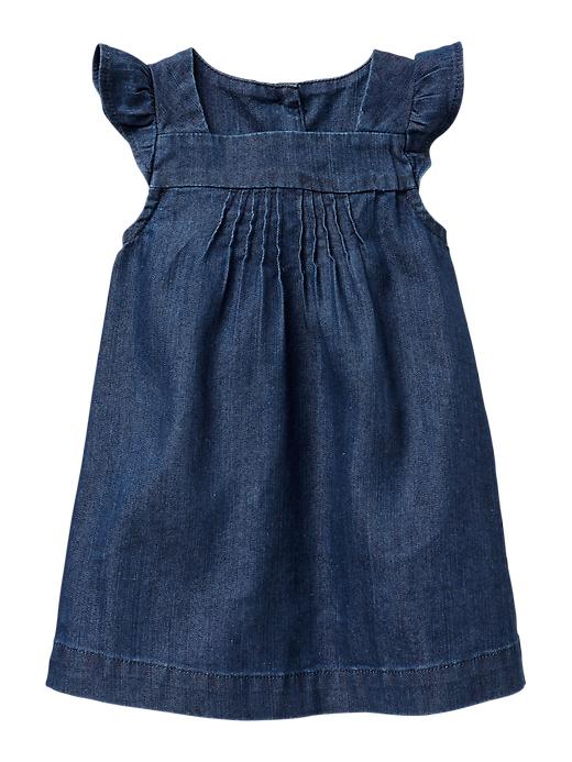 1 of 8 showing, with the color rinse of product Pintuck denim jumper