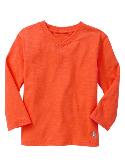 1 of 8 showing, with the color bright mandarin of product Long-sleeve V-neck T