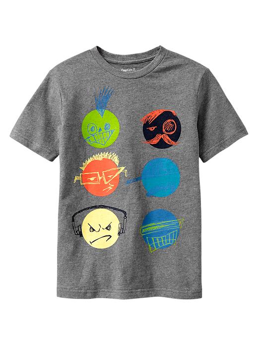 1 of 8 showing, with the color gray of product Graphic T