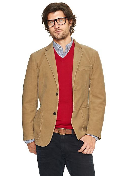1 of 8 showing, with the color pecan of product Corduroy blazer