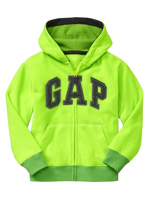 1 of 8 showing, with the color green gekko of product Arch logo fleece hoodie