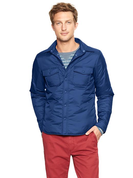 1 of 8 showing, with the color comet blue of product Nylon shirt jacket