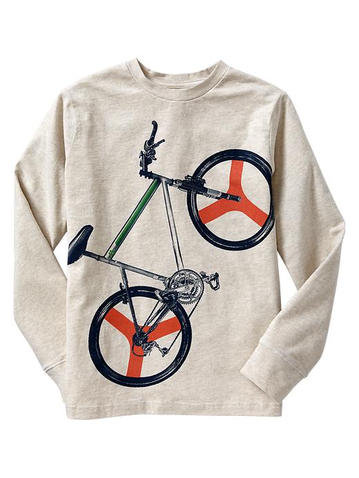 1 of 8 showing, with the color oatmeal heather of product Graphic long-sleeve T