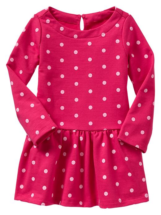 1 of 8 showing, with the color pink dots of product Dot sweatshirt dress