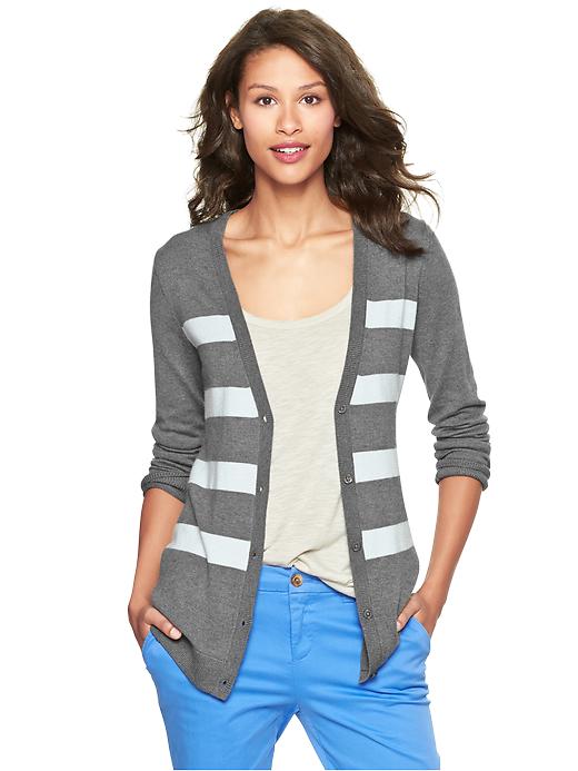 View large product image 1 of 1. Eversoft stripe cardigan