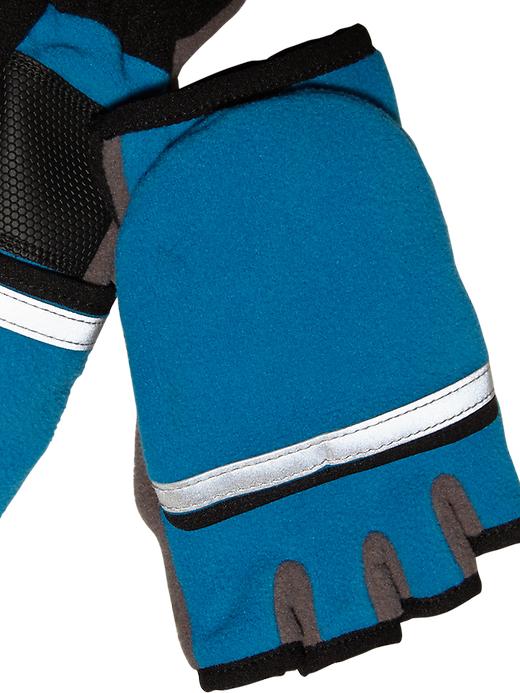 2 of 8 showing, with the color dynamic blue of product Pro Fleece convertible mittens