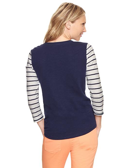 2 of 8 showing, with the color dark night of product Stripe slub T