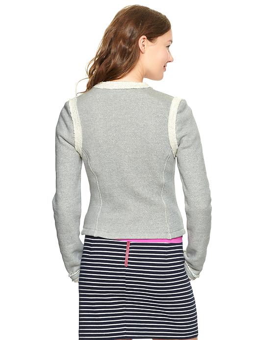 2 of 8 showing, with the color heather gray of product Terry moto jacket