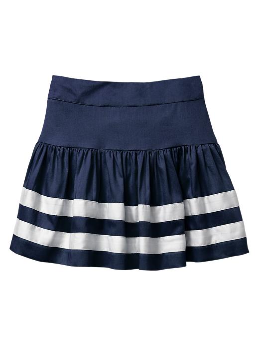 1 of 8 showing, with the color blue galaxy of product Flared stripe skirt