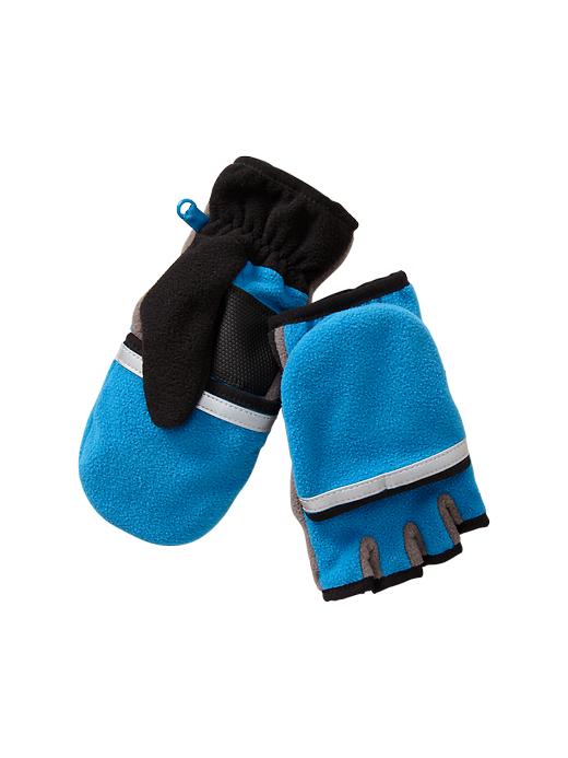 1 of 8 showing, with the color dynamic blue of product Pro Fleece convertible mittens