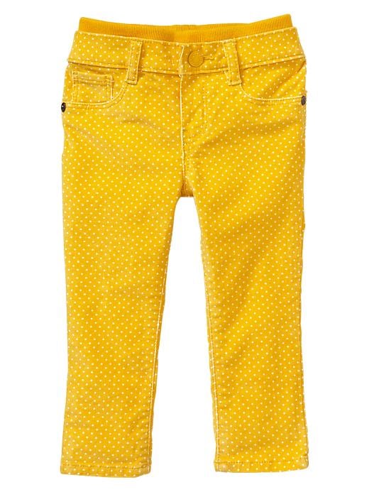 1 of 8 showing, with the color rain slicker yellow of product Printed pull-on skinny cords