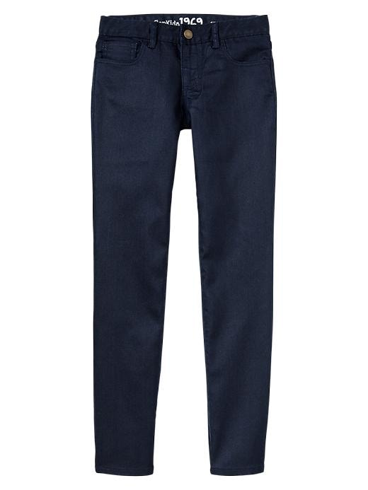 1 of 8 showing, with the color blue denim of product 1969 coated super skinny jeans