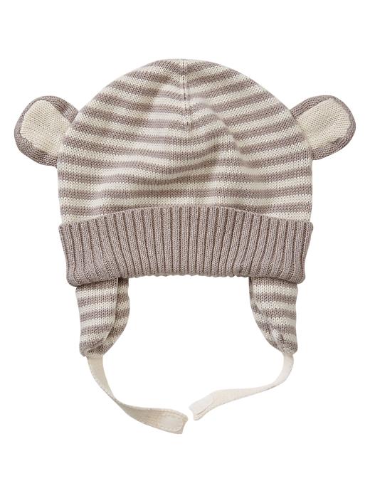 1 of 8 showing, with the color heather snow of product Striped monkey hat