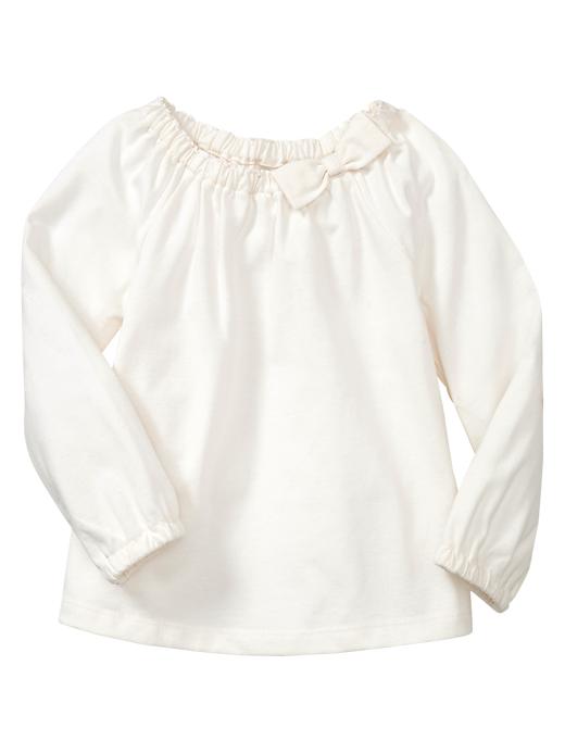 1 of 8 showing, with the color milk of product Long-sleeve bow top