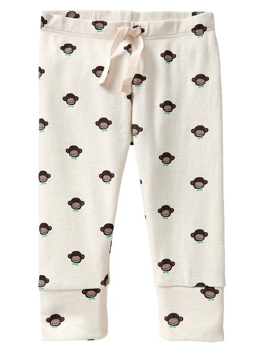 1 of 8 showing, with the color ivory frost of product Monkey print leggings