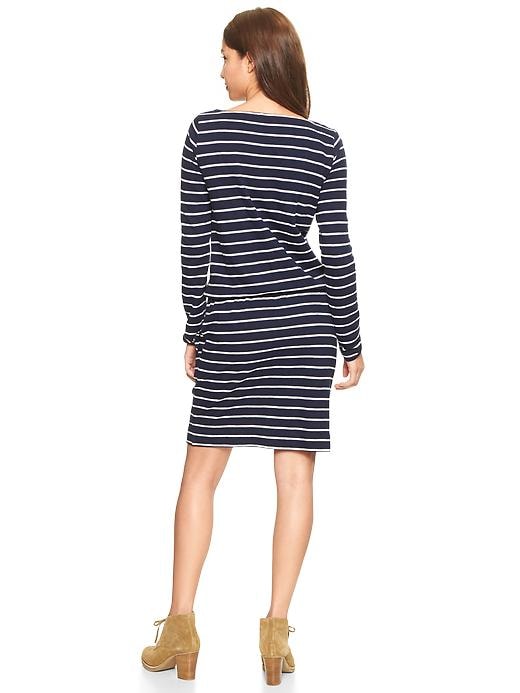2 of 8 showing, with the color dark night of product Stripe cowlneck dress