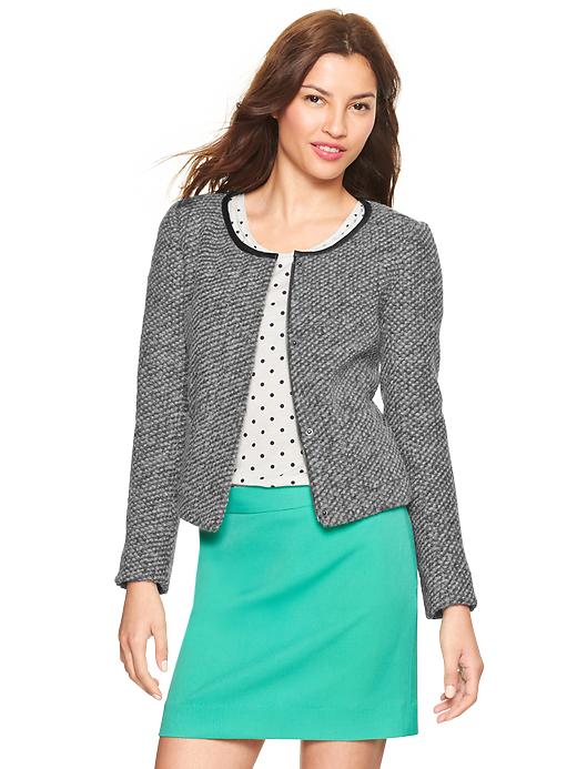 1 of 8 showing, with the color gray of product Boucle jacket