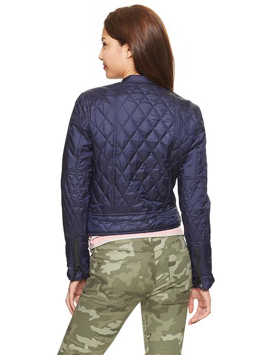 View large product image 2 of 2. Quilted moto puffer