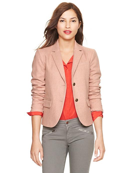 1 of 8 showing, with the color pink herringbone of product Herringbone academy blazer