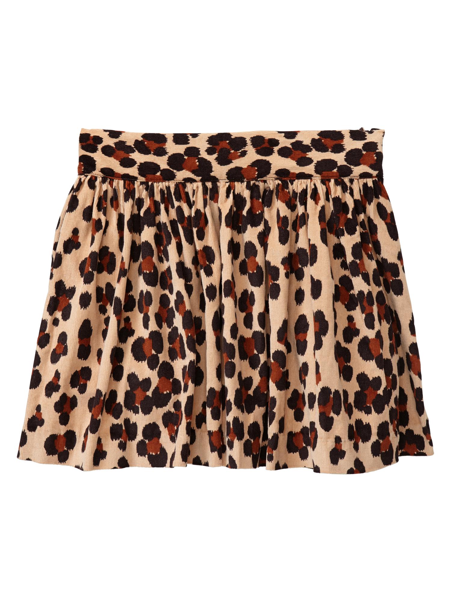 Leopard cord skirt | Gap